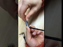 円形レモプッシュ・プル・コネクタ 右角 青銅