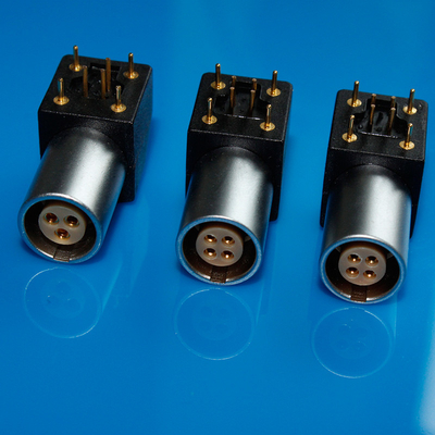 4pin肘90程度PCBのコネクターのLemo 4pinの多用性があるプリント回路コネクターEPG 0B/1B/2B/3Bのサイズ